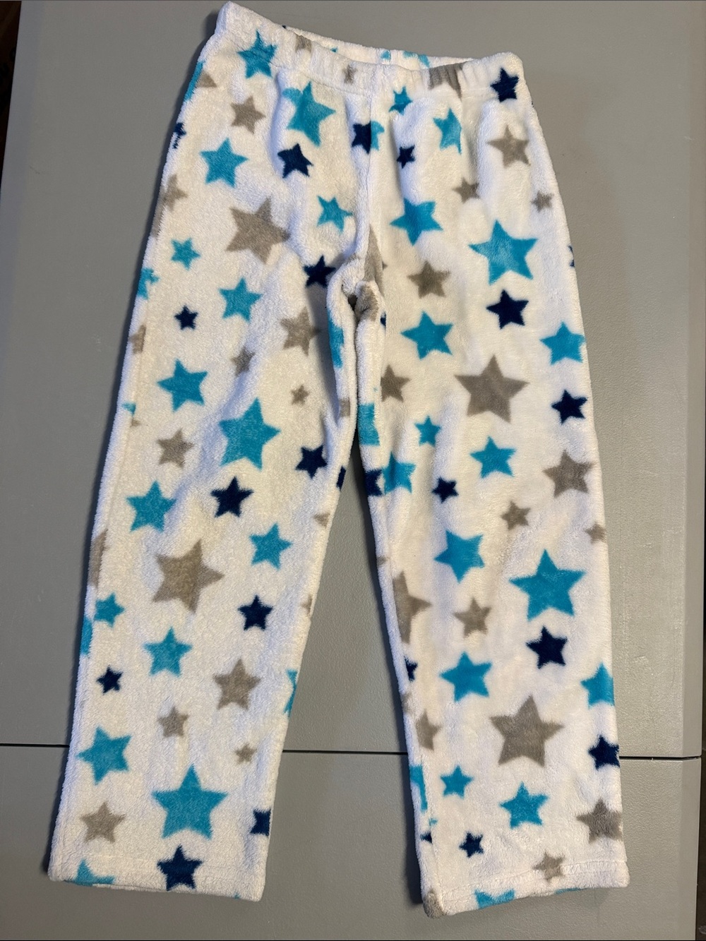 Kids Star-Print Fleece Pajama Pants - Blue / White